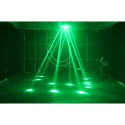 LED scenelys - kryssbevegelseshode - DMX-kontroll - laserprojektor