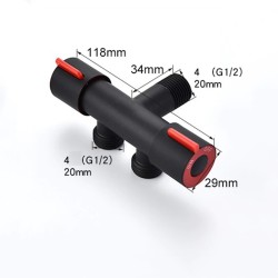 Multifunctional water tap - washing machine faucet - 1 in 2 out - double bibcock - stainless steelFaucets