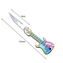 Minilommekniv - sammenleggbar - gitarform - rustfritt stål