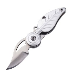Mini foldable pocket knife - stainless steel - leaf shapeKnives & Multitools
