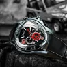 Jaragar - luxurious automatic sports watch - geometric triangle dial - genuine leather strapWatches