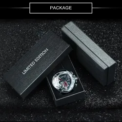 Jaragar - luxurious automatic sports watch - geometric triangle dial - genuine leather strapWatches