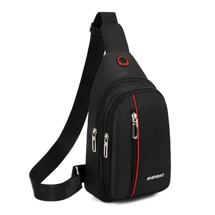 Stylish shoulder / chest bag - small backpack - with earphones jack holeBags