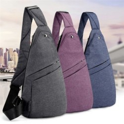 Fasjonabel bryst-/skulderveske - liten ryggsekk - tyverisikring - unisex