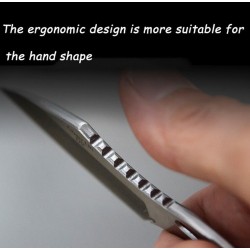 Tactical small knife - with ring - leather case - D2 steelKnives & Multitools