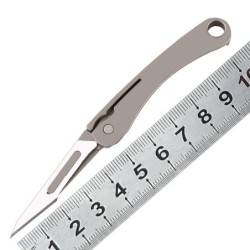 Mini multifunction knife - foldable - removable blade - titanium alloyKnives & Multitools