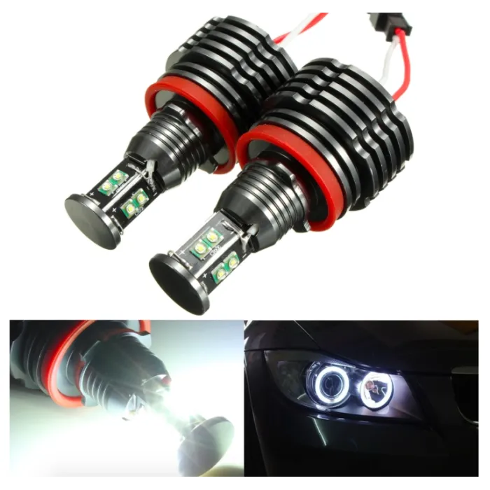 80W H8 LED Angel-Eyes lys - FEILFRI - for BMW E92 E93 E63 E70 X5