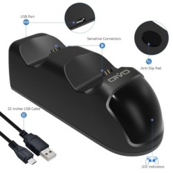 Dual charger - dock station - fast charging stand - with LED display - for Playstation 4 / PS4 Slim / PS4 Pro controllersChar...