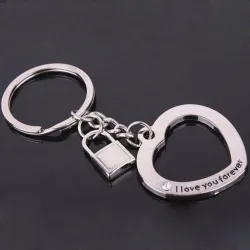 Hjerteformet nøkkelring - Love Heart - True Love - 2 stk