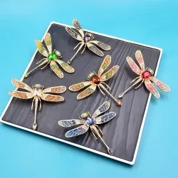 Elegant brooch - large crystal dragonflyBrooches