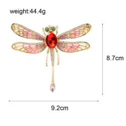Elegant brooch - large crystal dragonflyBrooches