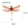 Elegant brooch - large crystal dragonflyBrooches