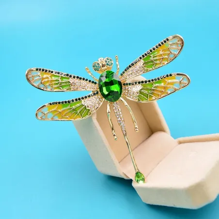 Elegant brooch - large crystal dragonflyBrooches