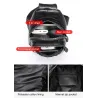 Stylish chest bag - leather backpack - crocodile skin patternBags