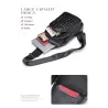 Stylish chest bag - leather backpack - crocodile skin patternBags
