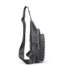 Stylish chest bag - leather backpack - crocodile skin patternBags