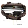 Luxurious leather handbag - with shoulder strap - crocodile skin pattern - genuine leatherBags
