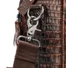 Luxurious leather handbag - with shoulder strap - crocodile skin pattern - genuine leatherBags