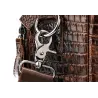 Luxurious leather handbag - with shoulder strap - crocodile skin pattern - genuine leatherBags