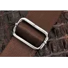 Luxurious leather handbag - with shoulder strap - crocodile skin pattern - genuine leatherBags