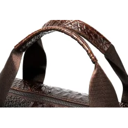 Luxurious leather handbag - with shoulder strap - crocodile skin pattern - genuine leatherBags