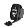 Universal USB dual socket - 3.1V -12V/24V - charging port - LEDChargers