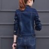 Kort jeansjakke - vintage blomsterbroderi