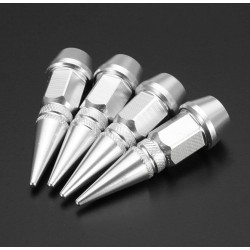 Universal tire valves - aluminum caps - long spike - 4 piecesWheel parts