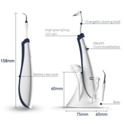 Universal electric teeth cleaner - ultrasonic dental scaler - stain remover - whitening - 5 in 1 setTeeth Whitening
