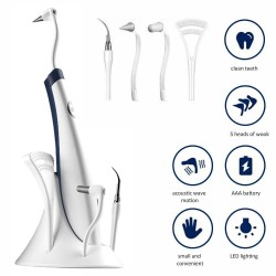Universal electric teeth cleaner - ultrasonic dental scaler - stain remover - whitening - 5 in 1 setTeeth Whitening