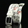 Fashionable leather belt - metal buckle - punk style - skull / skeleton pattern - unisexBelts