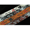 Fasjonabelt lærbelte - metallspenne - punkstil - hodeskalle / skjelettmønster - unisex