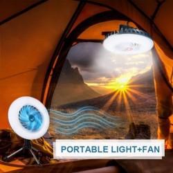 Campingvifte med lys - bærbar lampe - LED - USB