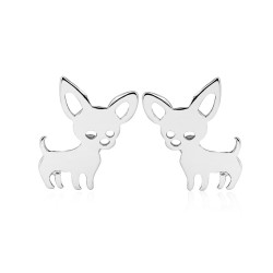 Small stud earrings - dogs shaped - stainless steelEarrings