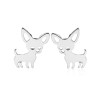 Small stud earrings - dogs shaped - stainless steelEarrings