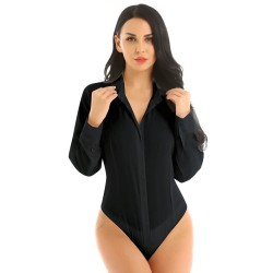 Elegante bodyer - langermet bluse - med knapper