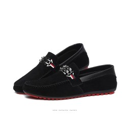 Fashionable men's loafers - shallow suede shoesShoes