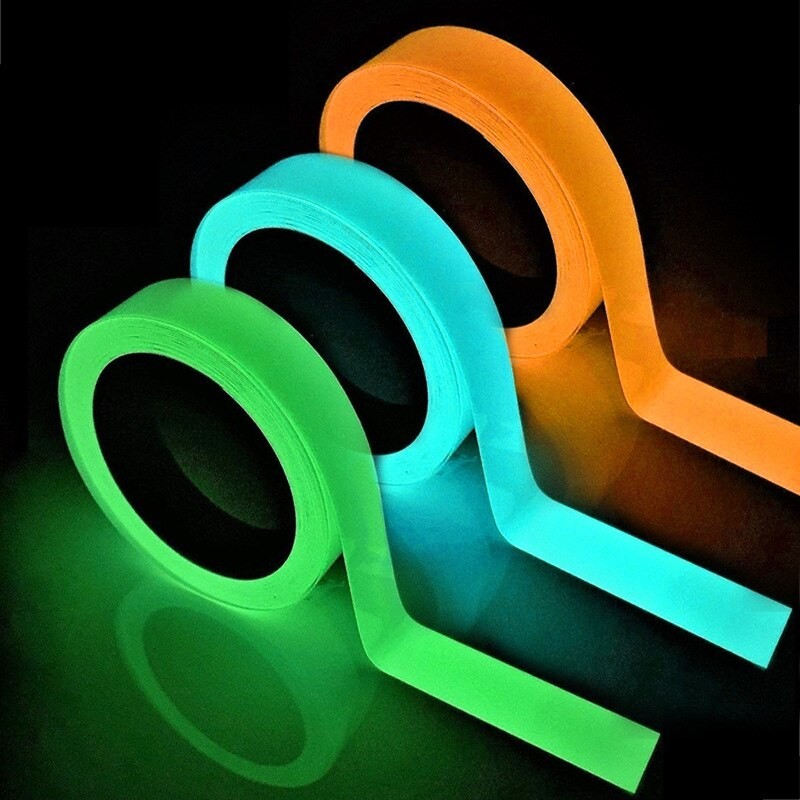 Selvlysende tape - fluorescerende - advarende teip - biler - dekorasjon - art