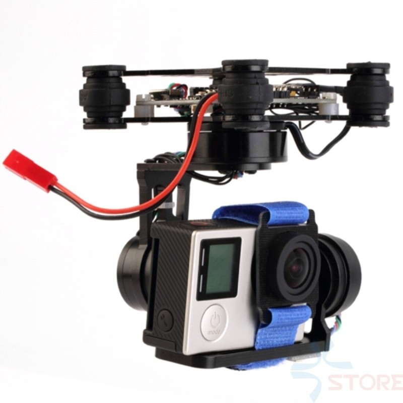 Storm32 - 3-akset børsteløs gimbal - ramme med motor - kontroller - for GoPro - FPV RTF-deler