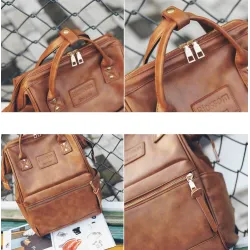 Vintage leather backpack - large capacityBackpacks
