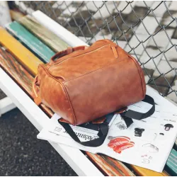 Vintage leather backpack - large capacityBackpacks