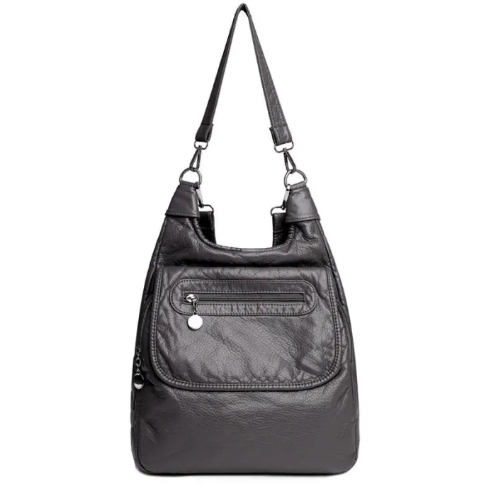 Multifunctional leather bag - backpack - large capacityBackpacks