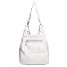 Multifunctional leather bag - backpack - large capacityBackpacks