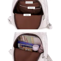 Multifunctional leather bag - backpack - large capacityBackpacks