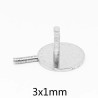 N35 - neodymmagnet - rund skive - 3mm * 1mm - 100 stykker