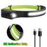 Induction headlamp with built-in battery - COB LED - USB rechargeable - head torchTorches