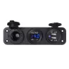 Car charger - socket with dual USB - cigarette lighter / Voltage meter - digital LED displaySwitches