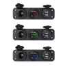 Car charger - socket with dual USB - cigarette lighter / Voltage meter - digital LED displaySwitches