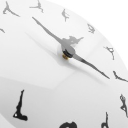 Fashionable wall clock - dancing ballerina - ballet positionsClocks