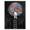 Astronaut - space - rocket - oil painting - canvas wall posterPlaques & Signs